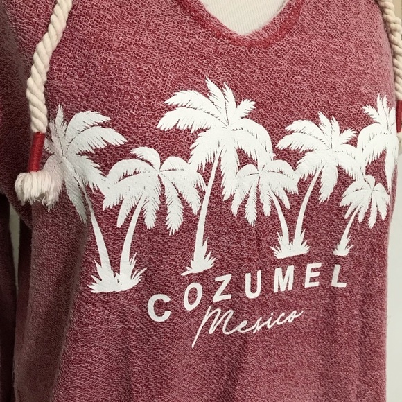 Ocean Drive Terry Cloth Hoodie Cozumel Mexico Size Medium - Picture 4 of 7